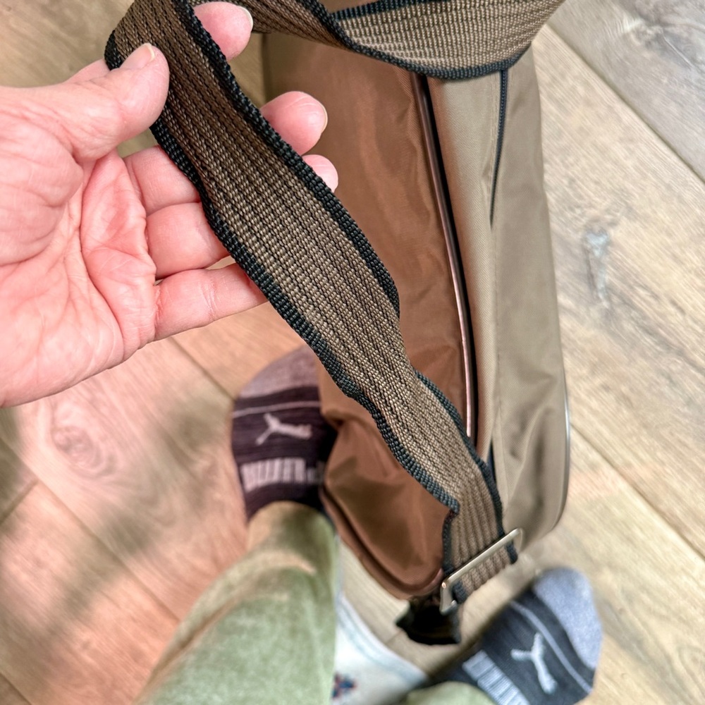 Olive and Brown Men's Messenger Bag - Picture 8 of 11
